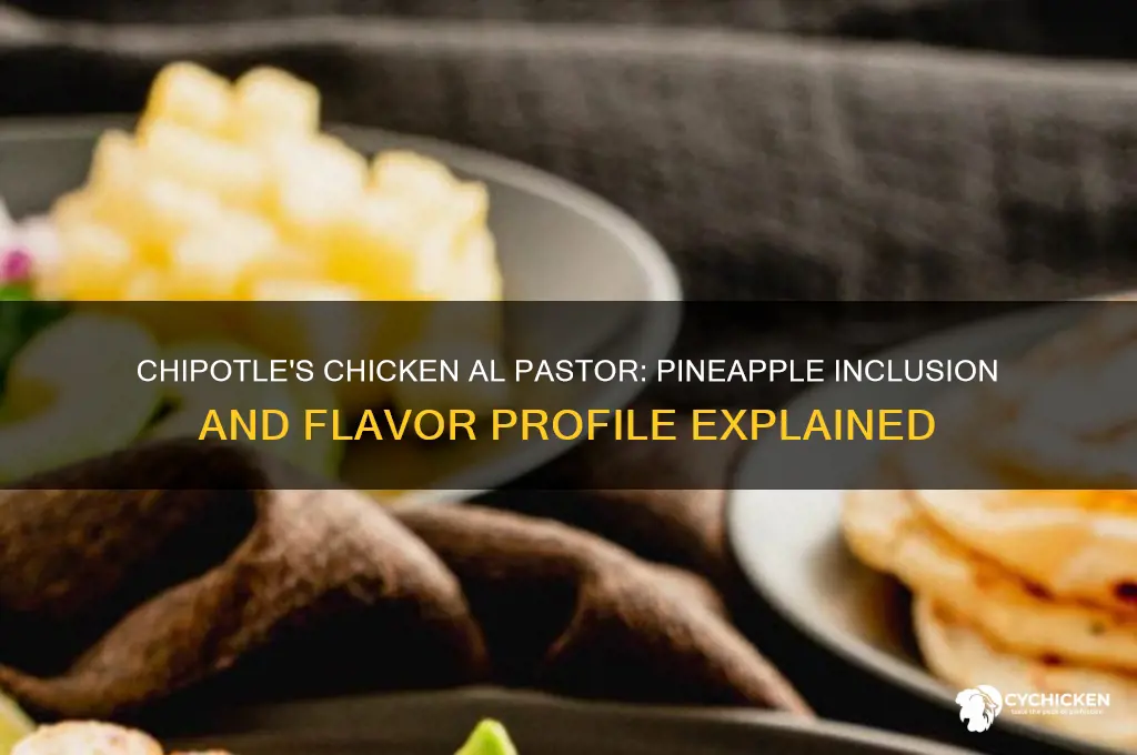 does chipotle chicken al pastor have pineapple
