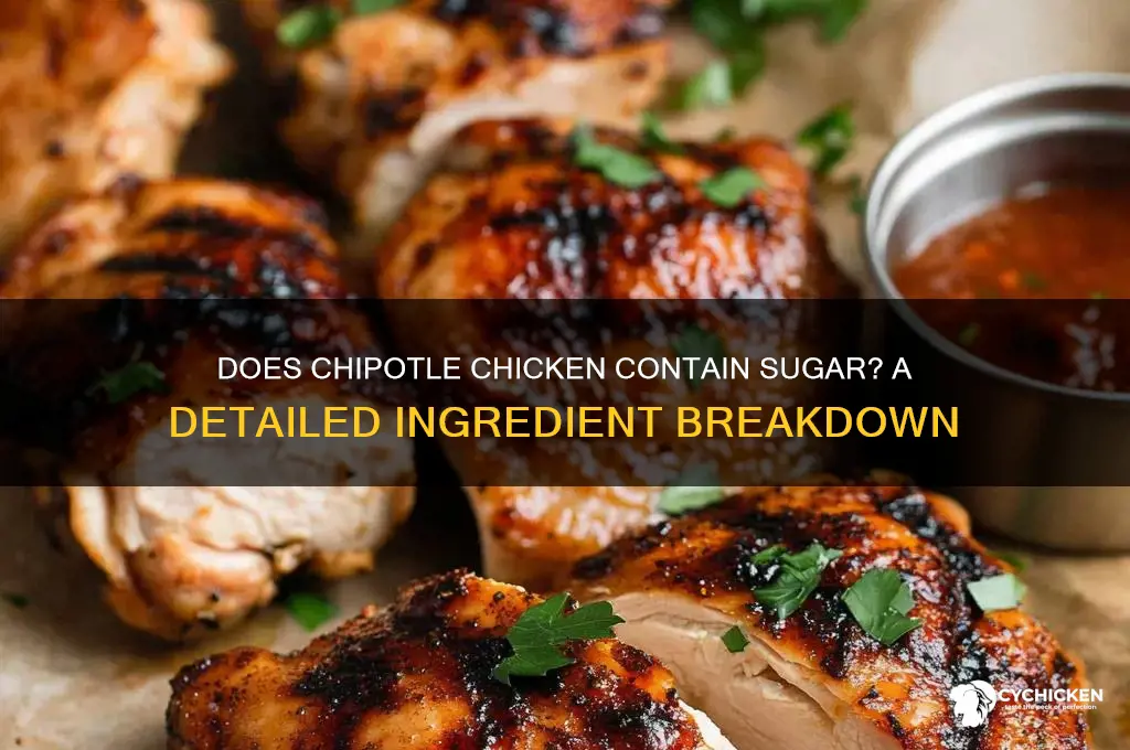 does chipotle chicken have sugar in it