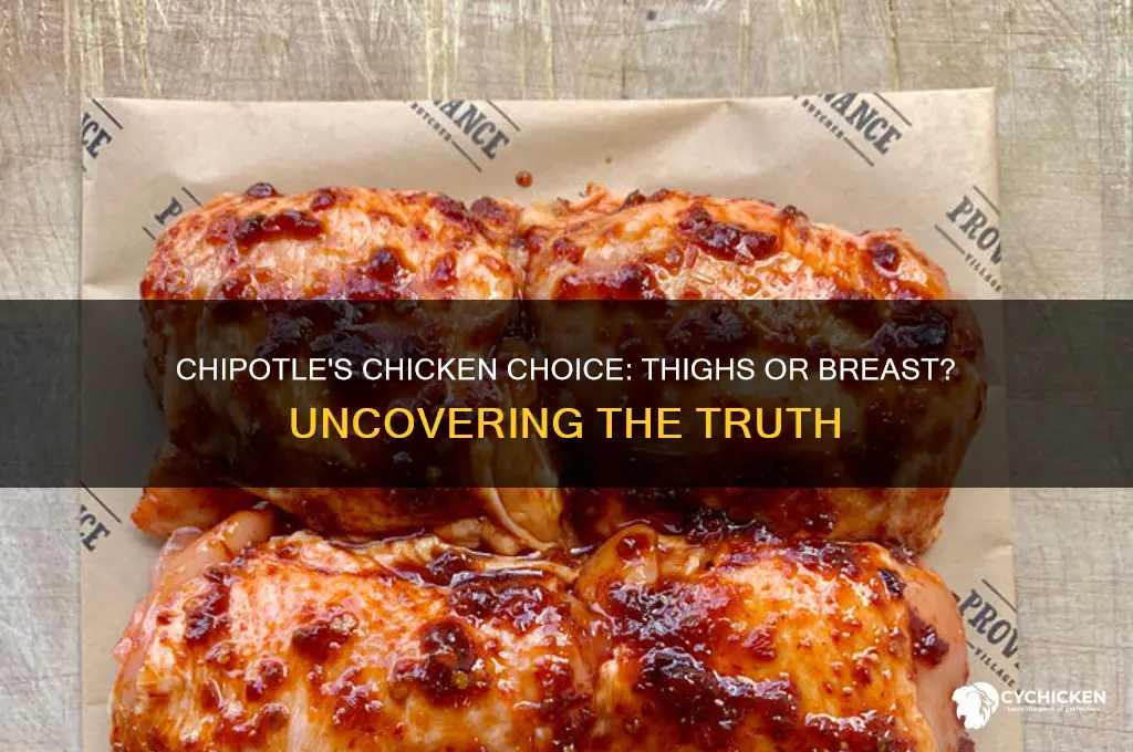 does chipotle use chicken thighs or breast