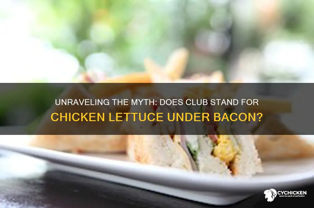does club stand for chicken lettuce under bacon