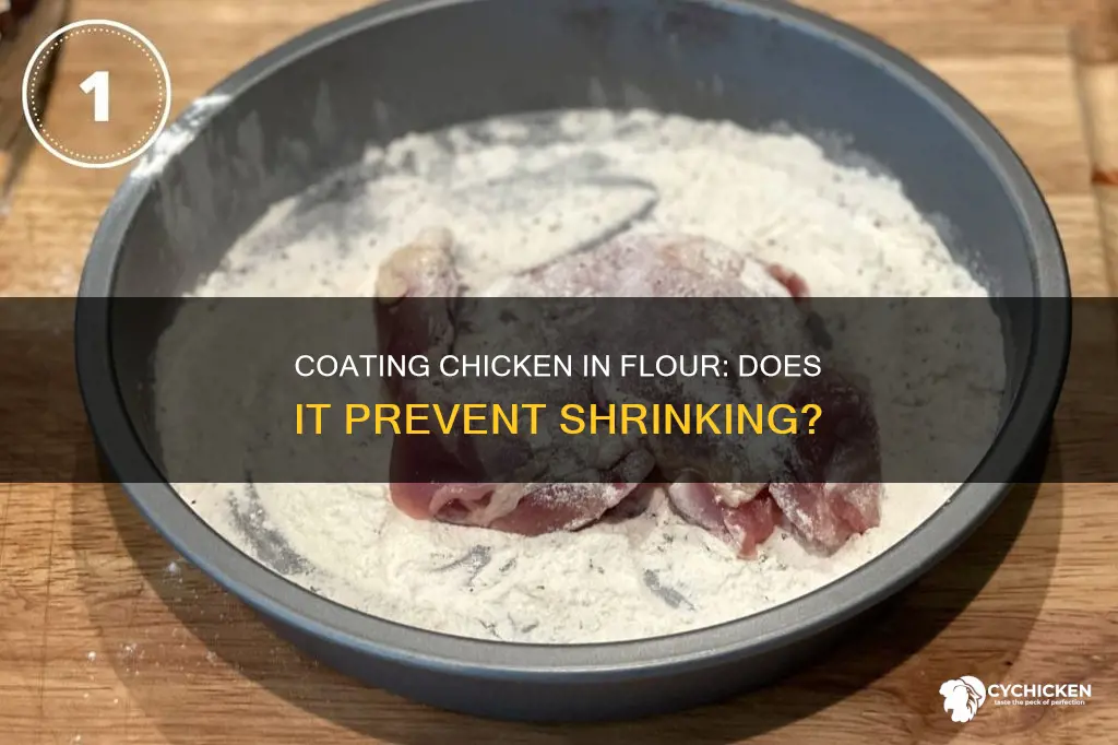 does coating thin chicken in flour help it from shrinking