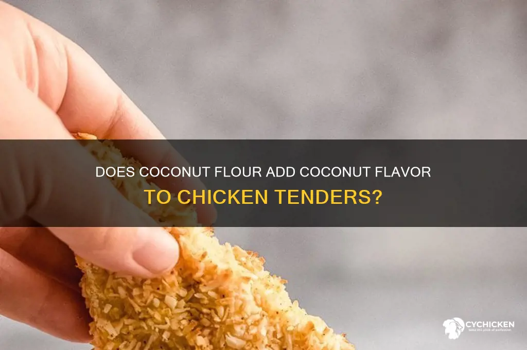 does coconut flour give chicken tenders coconut taste