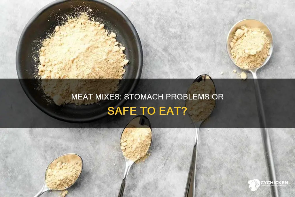 does combining beef chicken pork and shrimp cause stomach problems