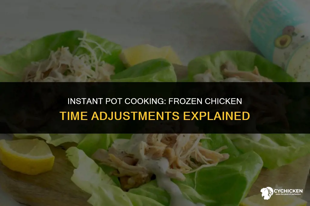 does cooking time change when using frozen chicken instant pot