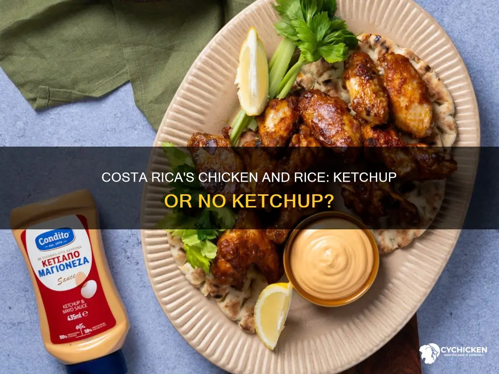 does costa rica put ketchup on chicken and rice