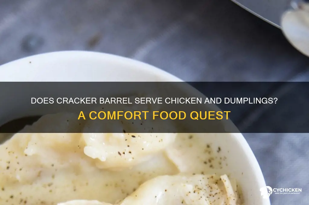 does cracker barrel have chicken and dumplings