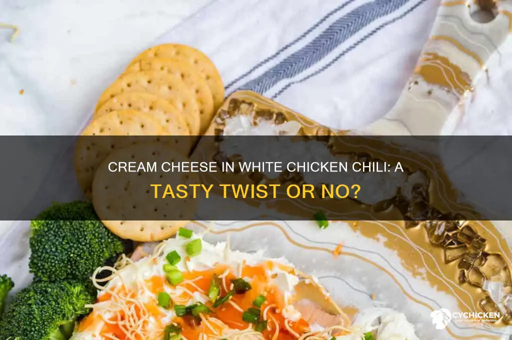 does cream cheese go in white chicken chili