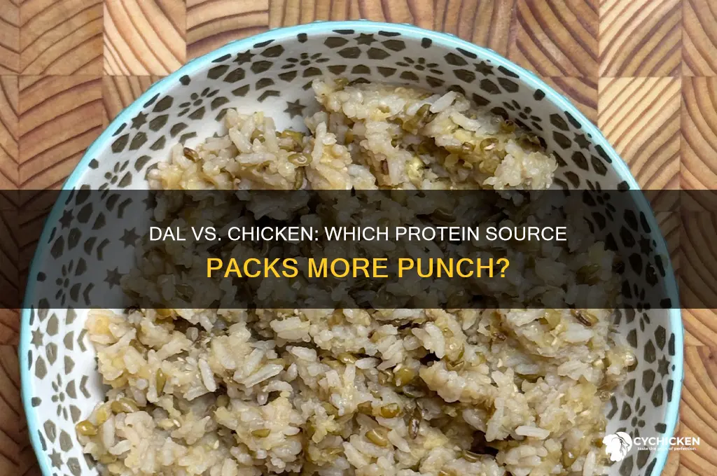 does dal have more protein than chicken