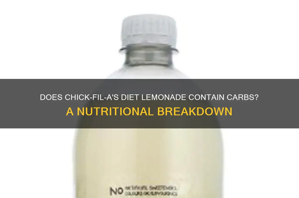 does diet lemonade at chick have carbs