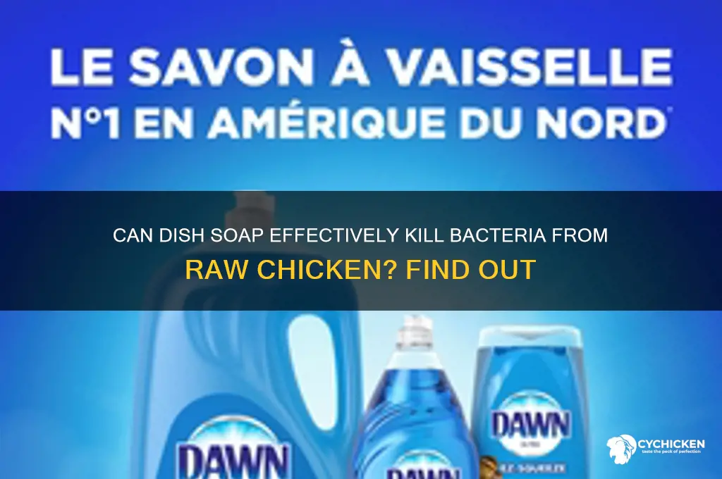 does dish soap kill bacteria from raw chicken