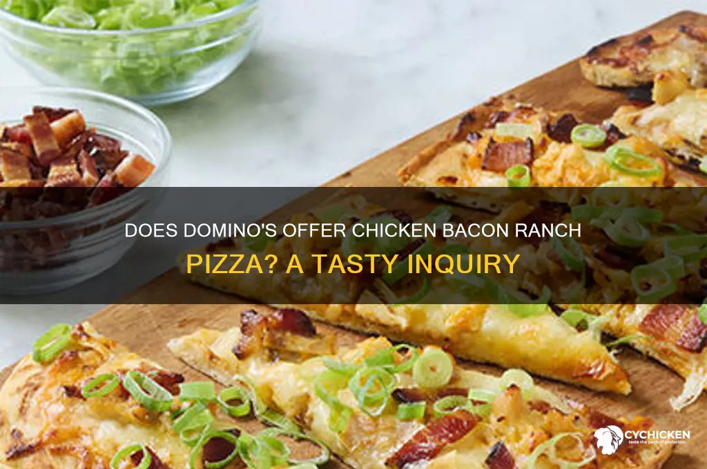does dominos have chicken bacon ranch pizza