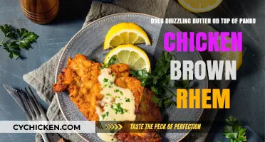 Drizzling Butter: Panko Chicken Browning Secret