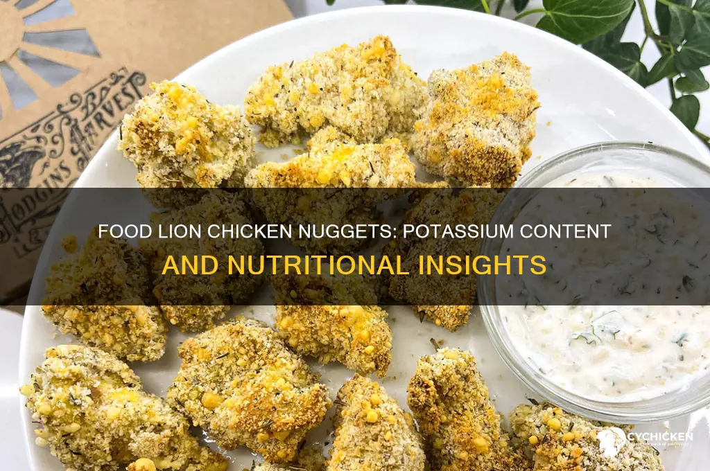 does food lion brand chicken nuggets have potassium