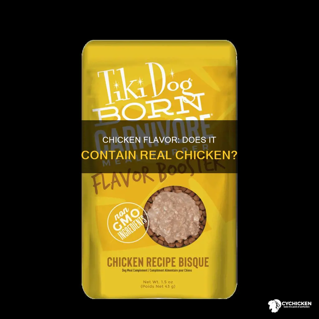 does food that say chicken flavor have chicken in it