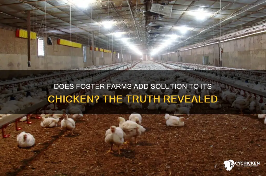 does foster farms add solution ti its chicken