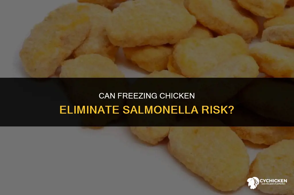 does frozen chicken kill salmonella
