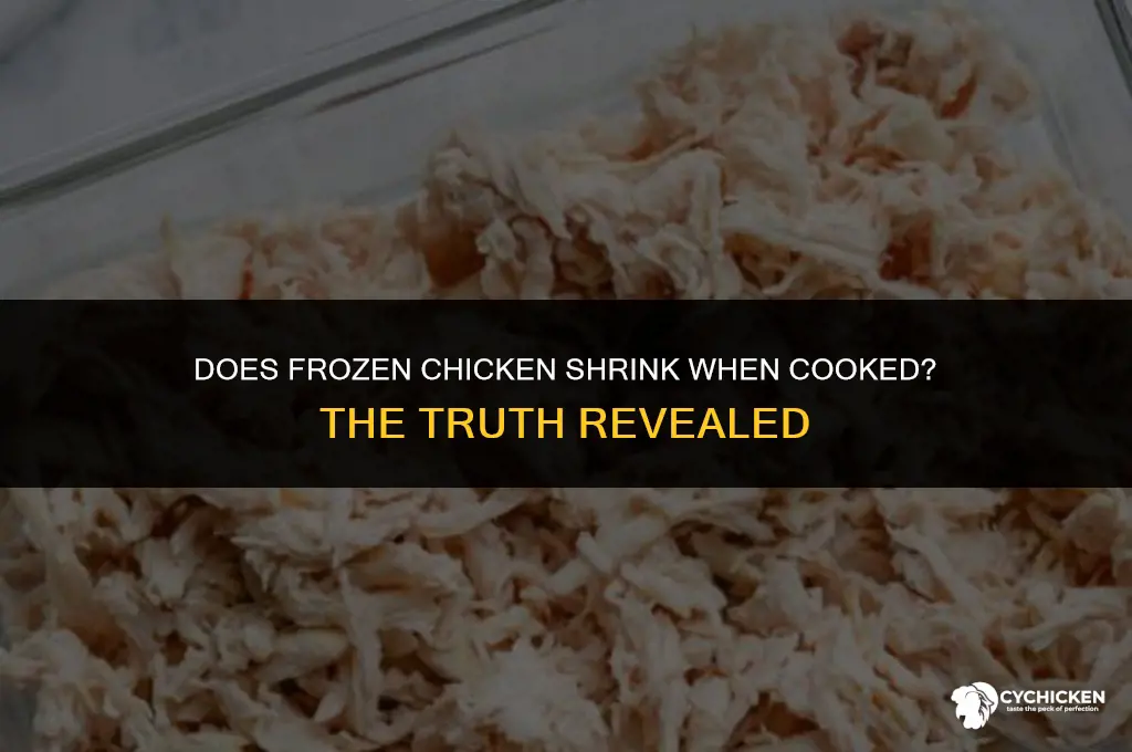 does frozen chicken shrink when cooked