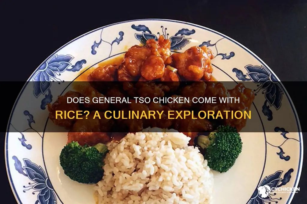 does general tso chicken come with rice