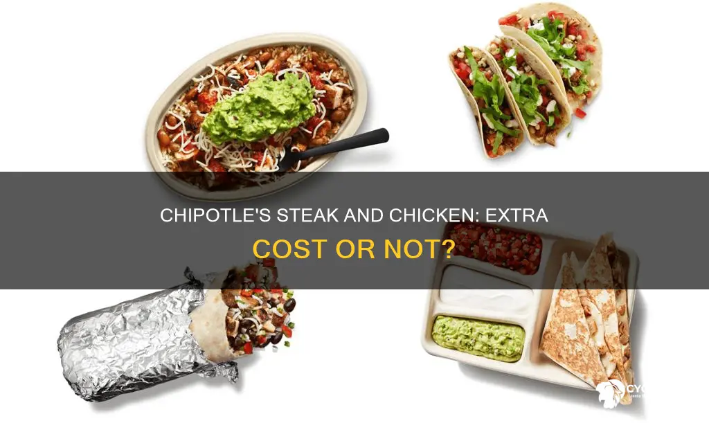 does having both steak and chicken cost extra chipotle
