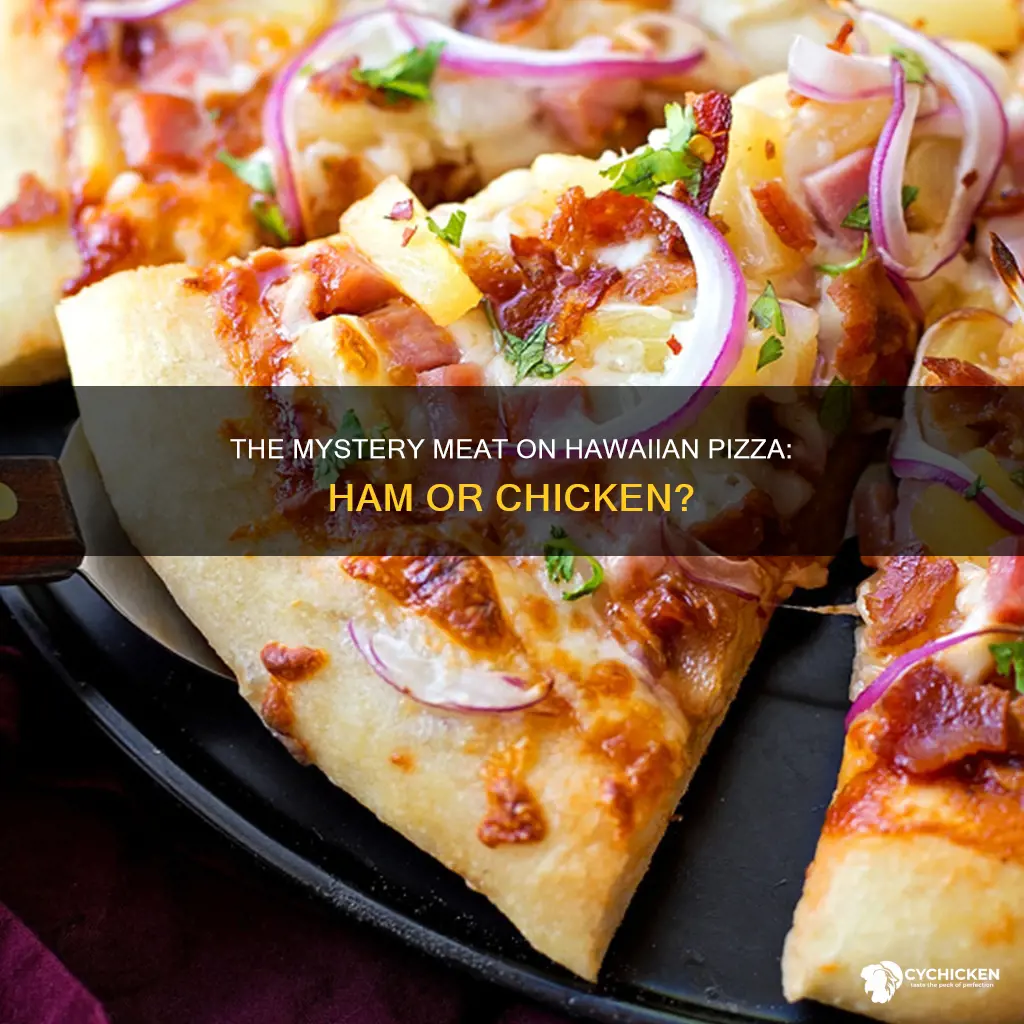 does hawaiian pizza have ham or chicken on it
