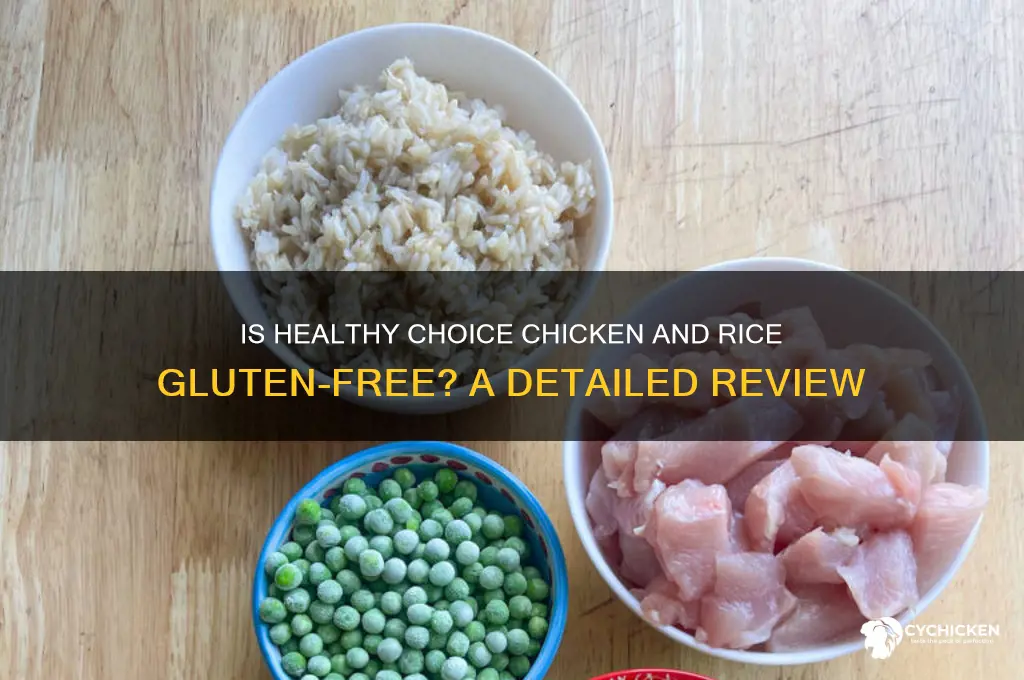 does heslthychoice chicken and rice have gluten