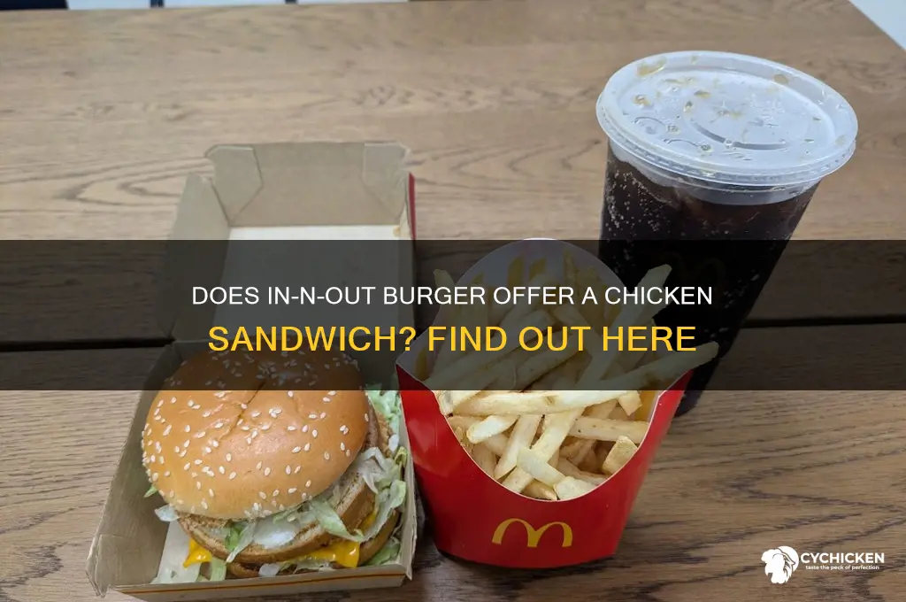 does in and out burger have a chicken sandwich