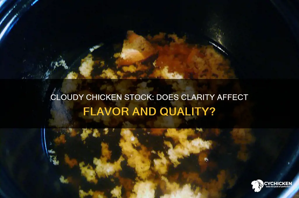 does it matter if chicken stock is cloudy