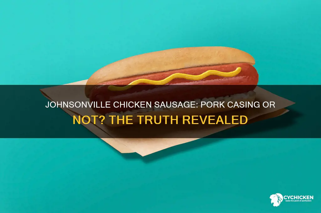 does johnsonville chicken sausage have pork casing