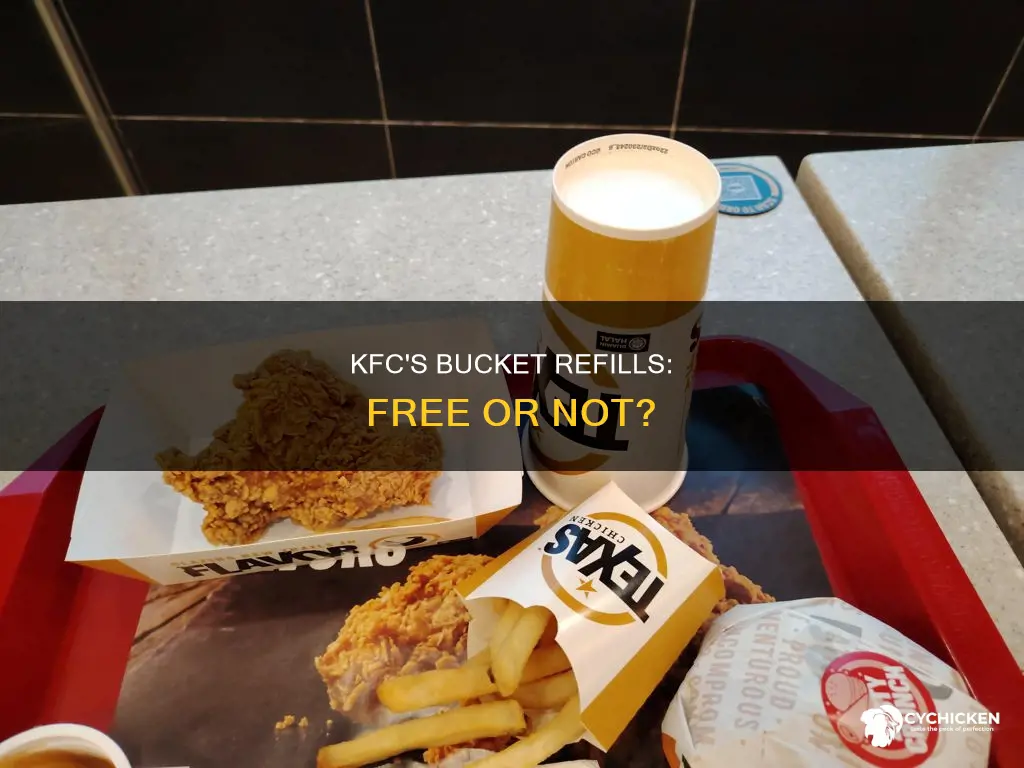 does kfc give free refills on buckets of chicken