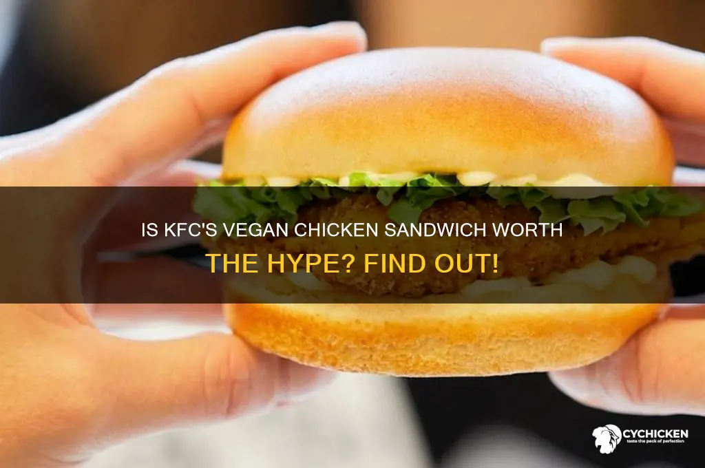 does kfc have a vegan chicken sandwich