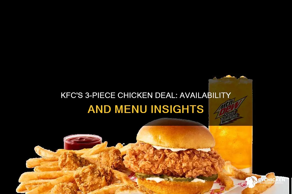 does kfc sell 3 pc of chicken