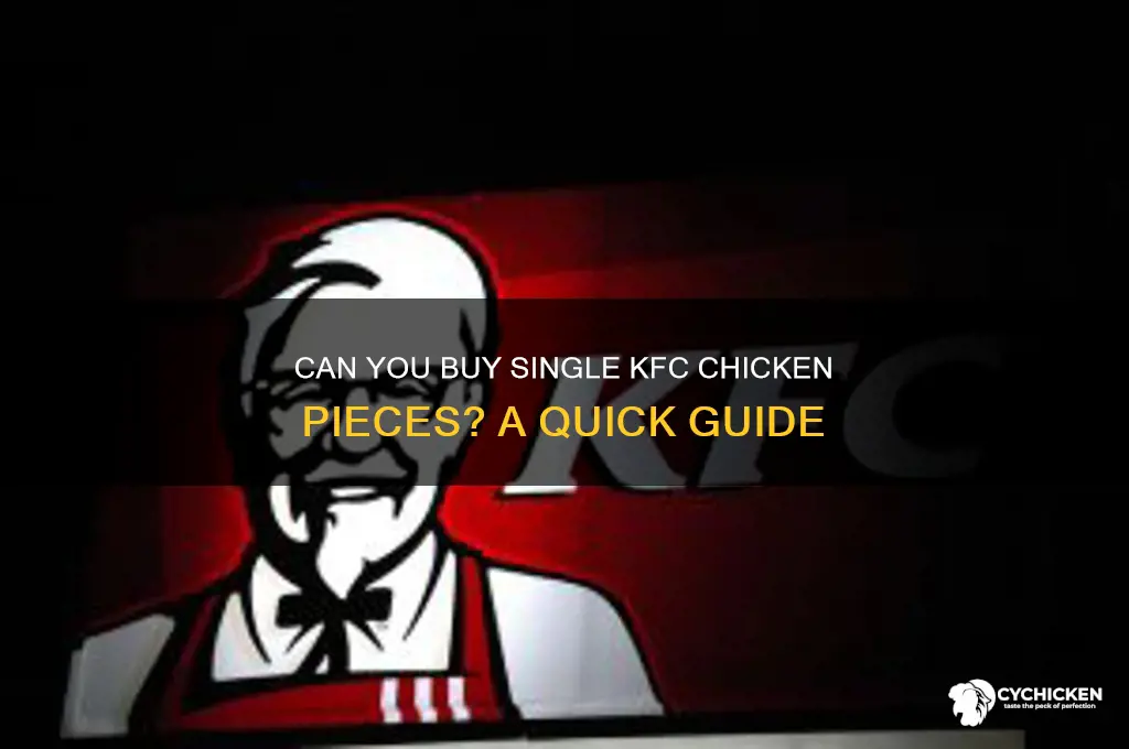 does kfc sell individual pieces of chicken