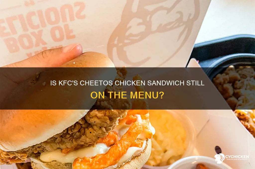 does kfc still have cheetos chicken sandwich