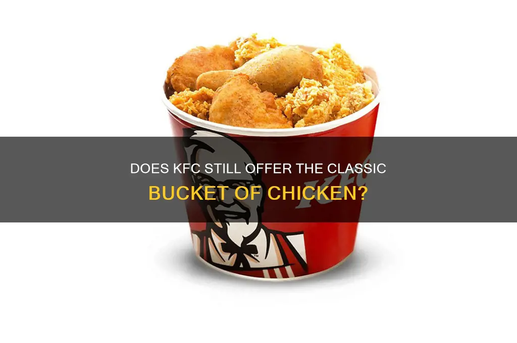 does kfc still sell a bucket of chicken