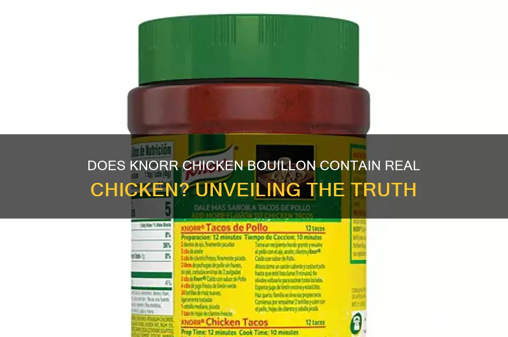 does knorr chicken bouillon have chicken in it