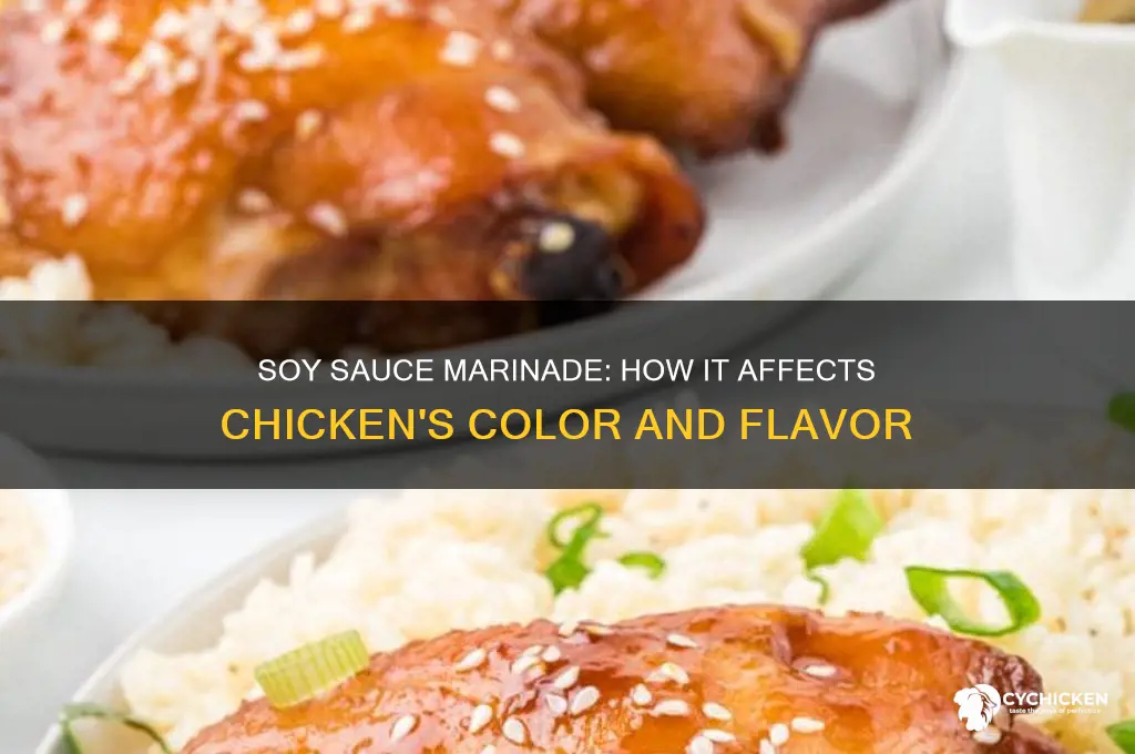 does marinating chicken in soy sauce change the color