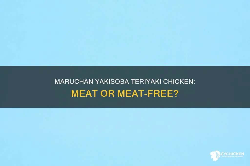 does maruchan yakisoba teriyaki chicken have meat