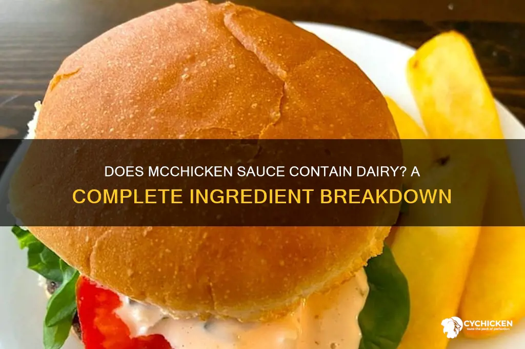 does mc chicken sauce have dairy