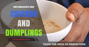 McAlister's Chicken and Dumplings: Menu Availability and Tasty Details