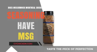 McCormick Montreal Chicken Seasoning: MSG Content Explained