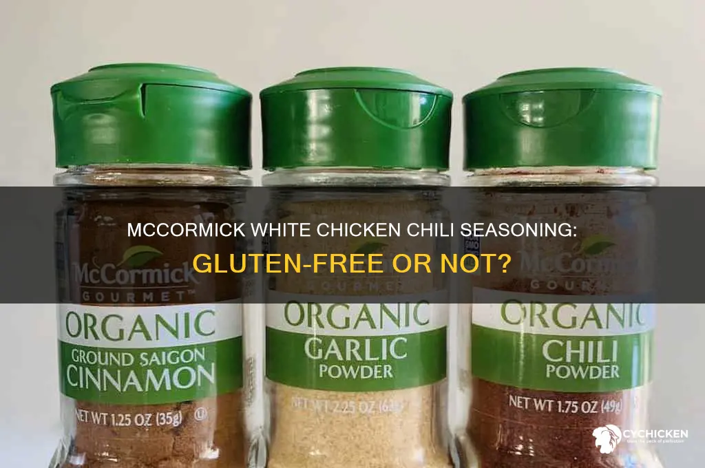 does mccormick white chicken chili seasoning have gluten