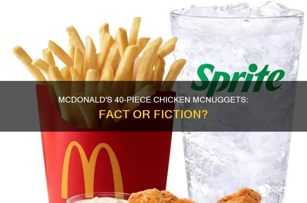 does mcdonalds do 40 peice chicken nuggets