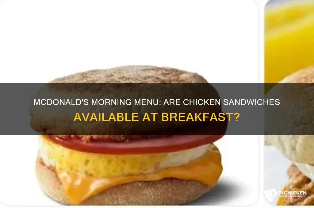 does mcdonalds sell chicken sandwiches in the morning
