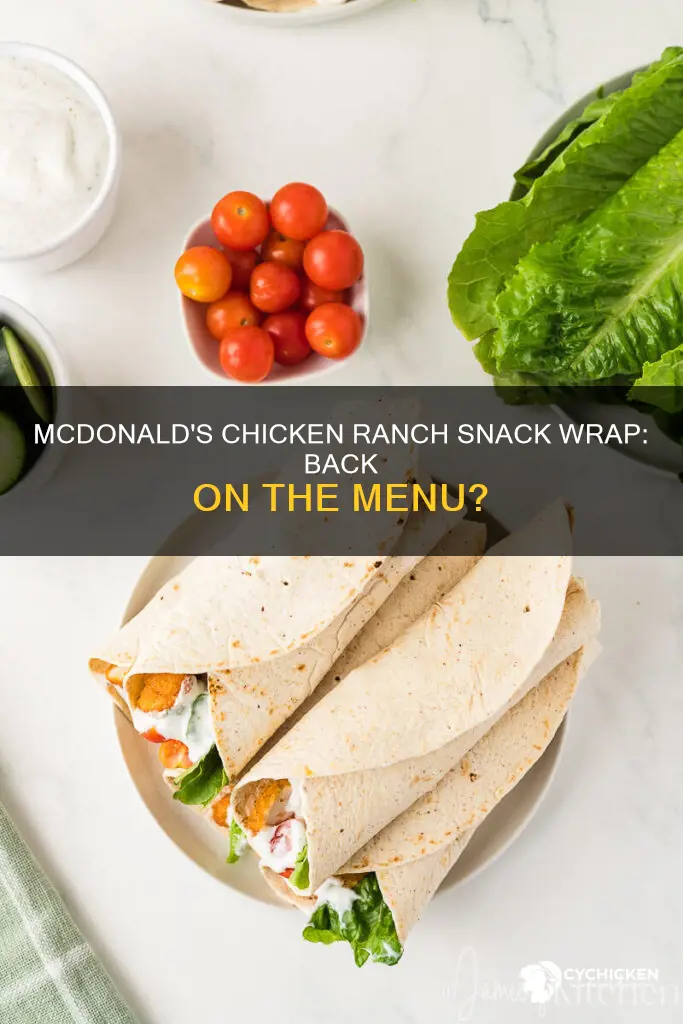 does mcdonalds still have the chicken ranch snack rap