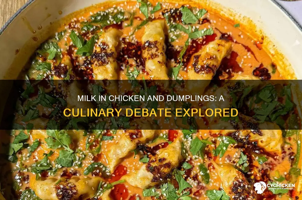 does milk go in chicken and dumplings