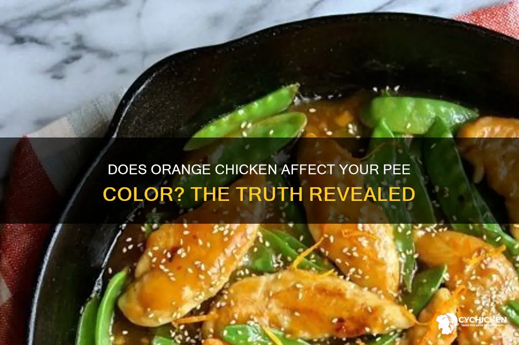 does orange chicken change your pee color