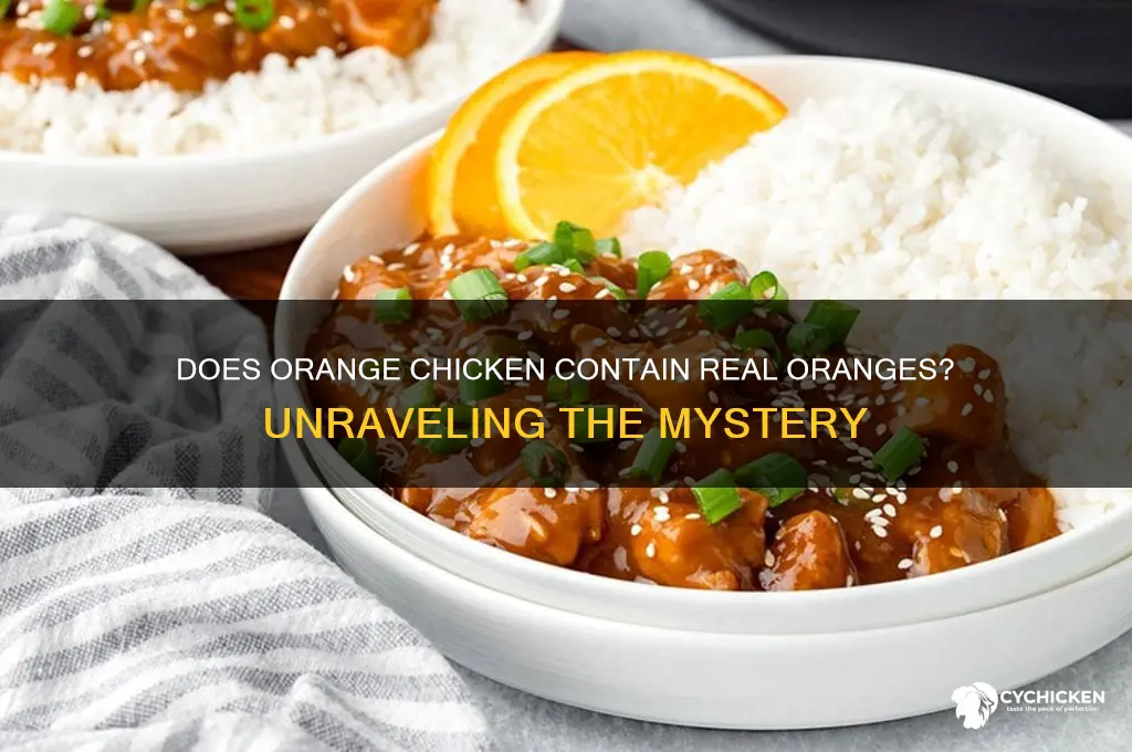 does orange chicken have orange in it