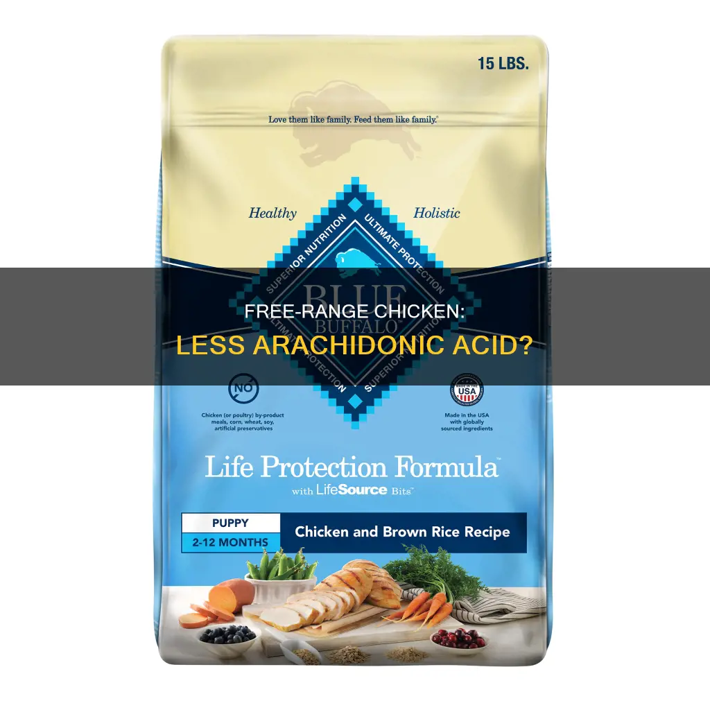 does organic free range chicken have less arachodonic acid