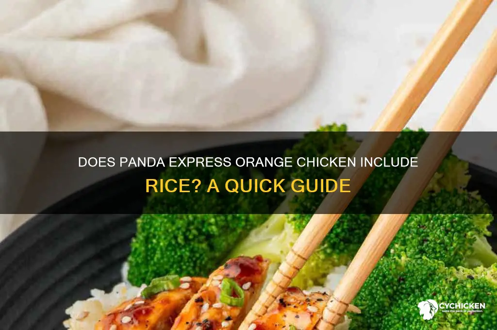 does panda express orange chicken come with rice