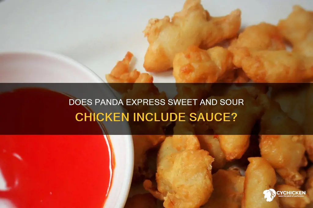 does panda express sweet and sour chicken come with sauce